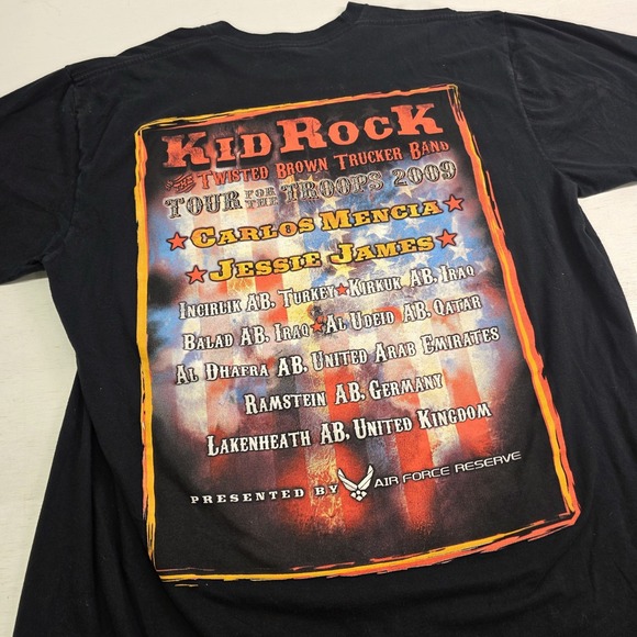 Kid Rock Tour‎ for the Troops 2009 T-Shirt Double-Sided Music Concert Men's XL - Picture 5 of 7